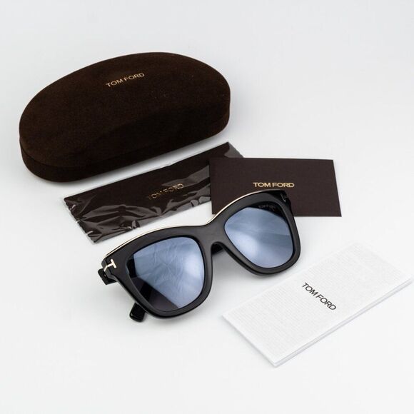 Tom Ford JULIE Women Sunglasses Black Gradient Smoke Cat Eye FT0685 01C NEW main image 9